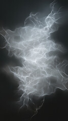 Ethereal white swirls against dark background