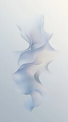 Abstract artwork, flowing pale blue forms.