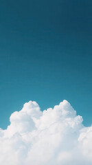 Serene white clouds against vibrant blue sky