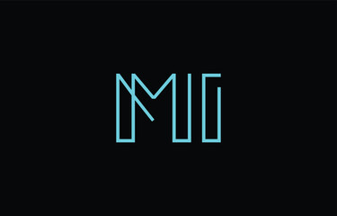 Illustration of creative typography featuring stylized letters M and I with a minimal blue color theme, suitable for branding and graphic design inspiration.