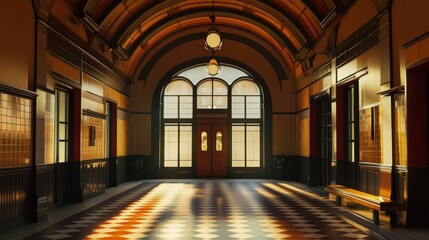 Fototapeta premium A temple house inside a converted train station