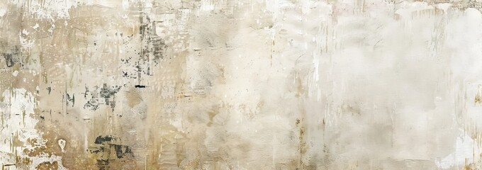 Neutral Beige Wall Texture With A Vintage Feel. Grunge Background For Adding Text Or Design Elements.