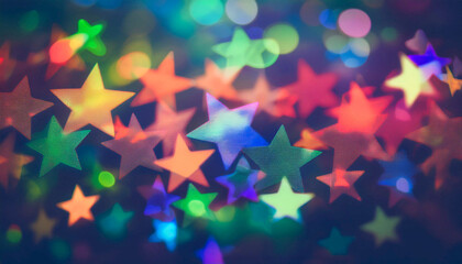 Obraz premium abstract background with colorful stars lights, part 28