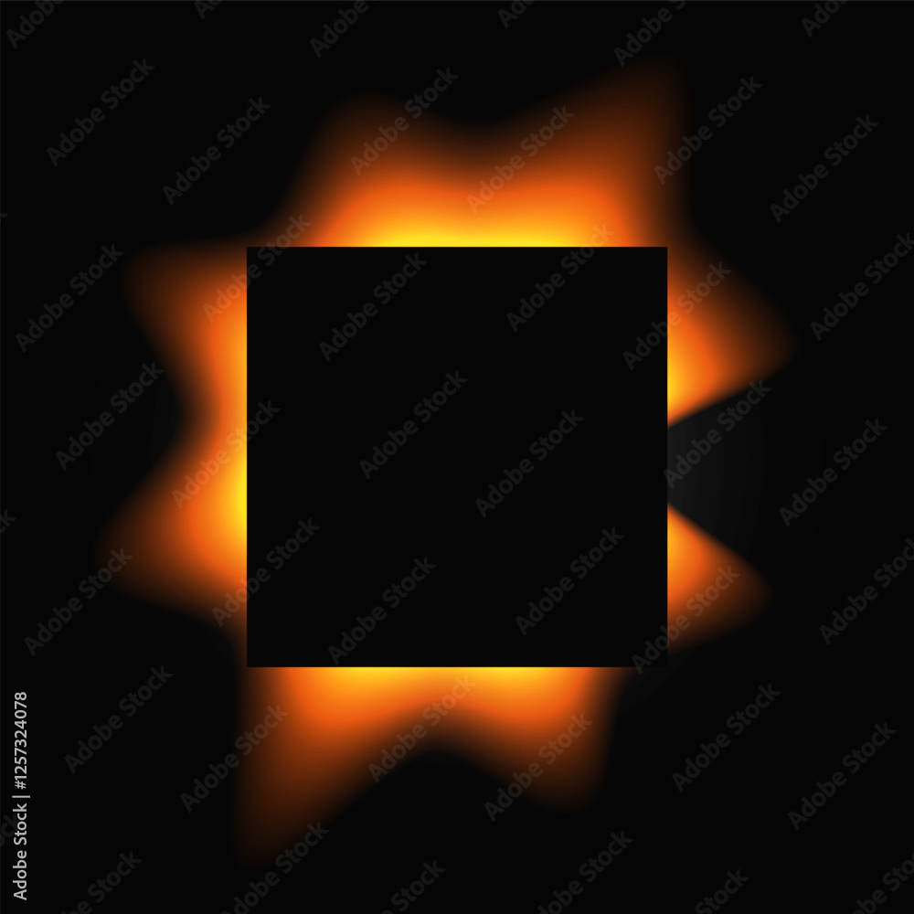 Poster square illuminate light frame with color gradient