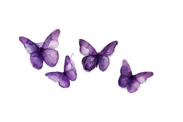 Elegant Purple Butterflies in Flight