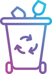 Glass Bin vector icon