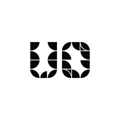 UO monogram logo design letter text name symbol monochrome logotype alphabet character simple logo