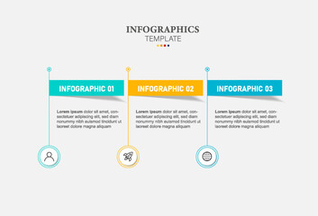 Infographics design vector and business icons with 3 options.