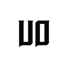 UO monogram logo design letter text name symbol monochrome logotype alphabet character simple logo