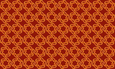 vector background with stars, vintage color dot paint as golden star flower simple structure and bright retro flower design for fabric print or t-shirt paint seamless, red background 