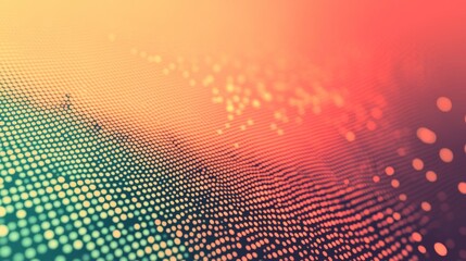 Abstract rendering of a digital gradient grid pattern