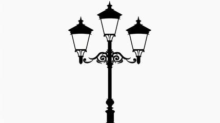 Simple street lamp, vector art