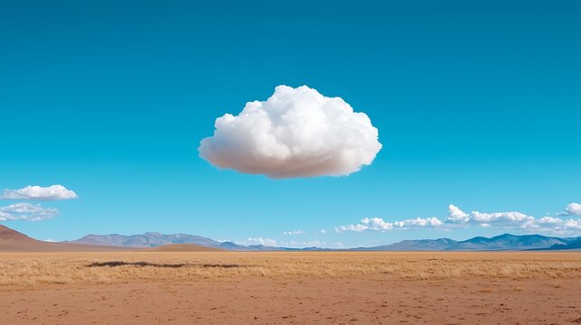 Single Cloud Over Desert Landscape