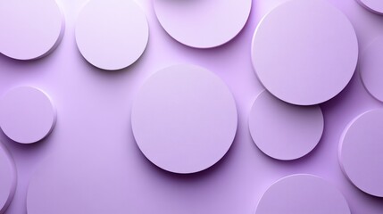 Obraz premium Pale purple circles form a geometric pattern on plain background