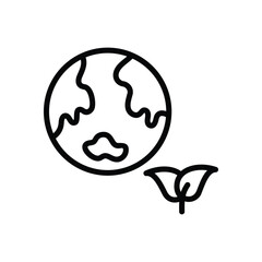 Eco Earth vector icon
