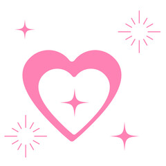 Pink Heart Valentine Sparkle Decoration