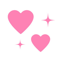 Pink Heart Valentine Sparkle Decoration