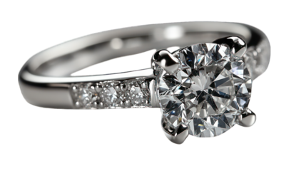 diamond ring isolated on white background
