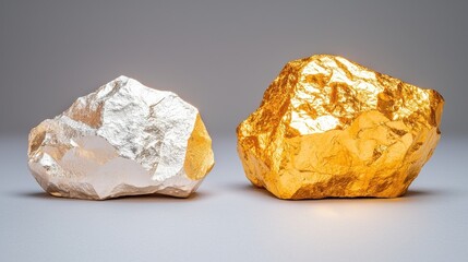Comparing the visual and tactile characteristics of raw gold nuggets to traditional financial assets like and bonds as part of a diversified long term investment portfolio strategy for wealth growth