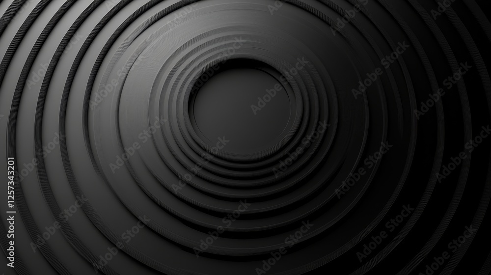 Poster concentric circles create a dark and modern abstract design