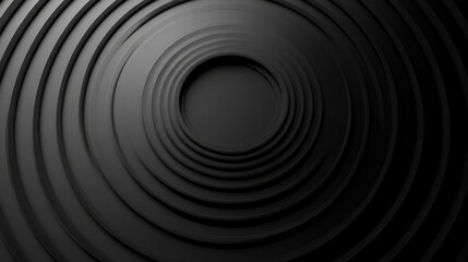 Obraz premium Concentric circles create a dark and modern abstract design