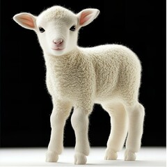 Obraz premium Young sheep lamb created with Generative Ai