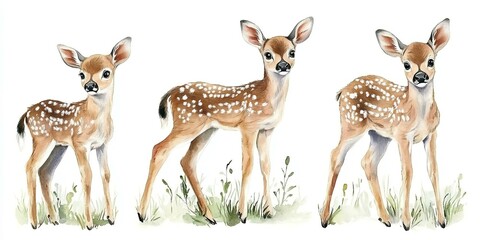 watercolor baby deer clipart for graphic resources