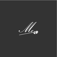 Initial ME art illustration flower design creative