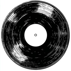 Vintage vinil record with space for tex retro vinyl record sketch