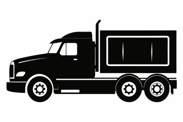 Fototapeta premium Semi-Truck Outline Vector Design