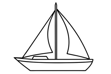 Sailboat Outline Vector Art