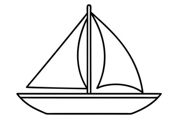Sailboat Outline Vector Art