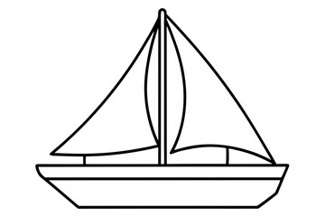 Sailboat Outline Vector Art