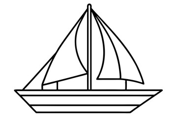 Sailboat Outline Vector Art