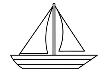 Sailboat Outline Vector Art