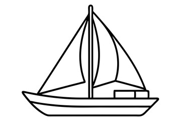 Sailboat Outline Vector Art