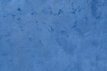 Texture of blue decorative plaster or concrete. Grunge background for design.