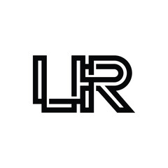 UR monogram logo design letter text name symbol monochrome logotype alphabet character simple logo