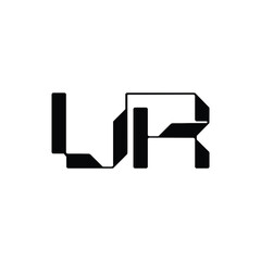 UR monogram logo design letter text name symbol monochrome logotype alphabet character simple logo