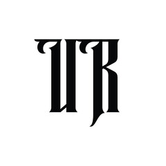UR monogram logo design letter text name symbol monochrome logotype alphabet character simple logo