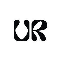 UR monogram logo design letter text name symbol monochrome logotype alphabet character simple logo