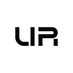 UR monogram logo design letter text name symbol monochrome logotype alphabet character simple logo