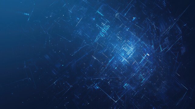Abstract technological background. Featuring circuit patterns and glowing lines. Highlighting futuristic and innovative design. Ideal for tech presentations and digital media.