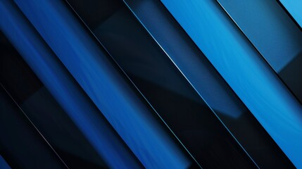 Obraz premium Photo of blue Background with Abstract Lines for Design, Featuring White Space in the Center for Text. Ideal for Banner Templates and Digital Projects. Minimalist Wallpaper.