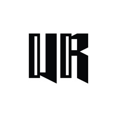 UR monogram logo design letter text name symbol monochrome logotype alphabet character simple logo