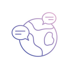 Global Chat vector icon