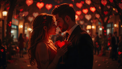 Love, Romance, Affection, night, Passion, Friendship, Celebration, Love letters, Hugs, Kisses, Red, Valentine.4k