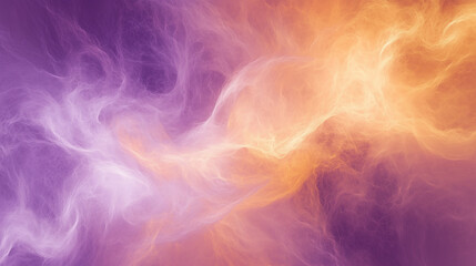 Fototapeta premium A soft abstract background blending orange and purple clouds, creating a dreamy and modern aesthetic