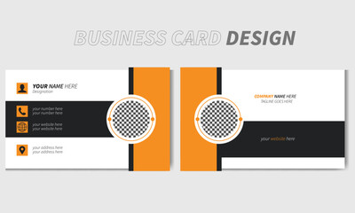 Creative modern minimalist Business design template for professional business agency, horizontal clean vector design double sided, corporate business card template design, unique luxury professional