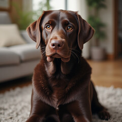 chocolate labrador puppy